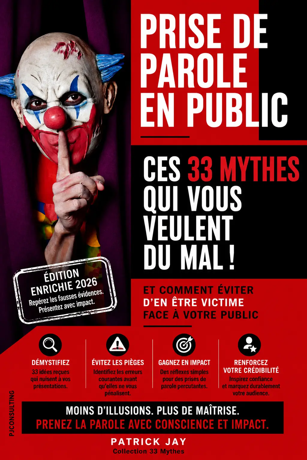 Couverture du guide 33 mythes qui sabotent vos présentations de Patrick JAY