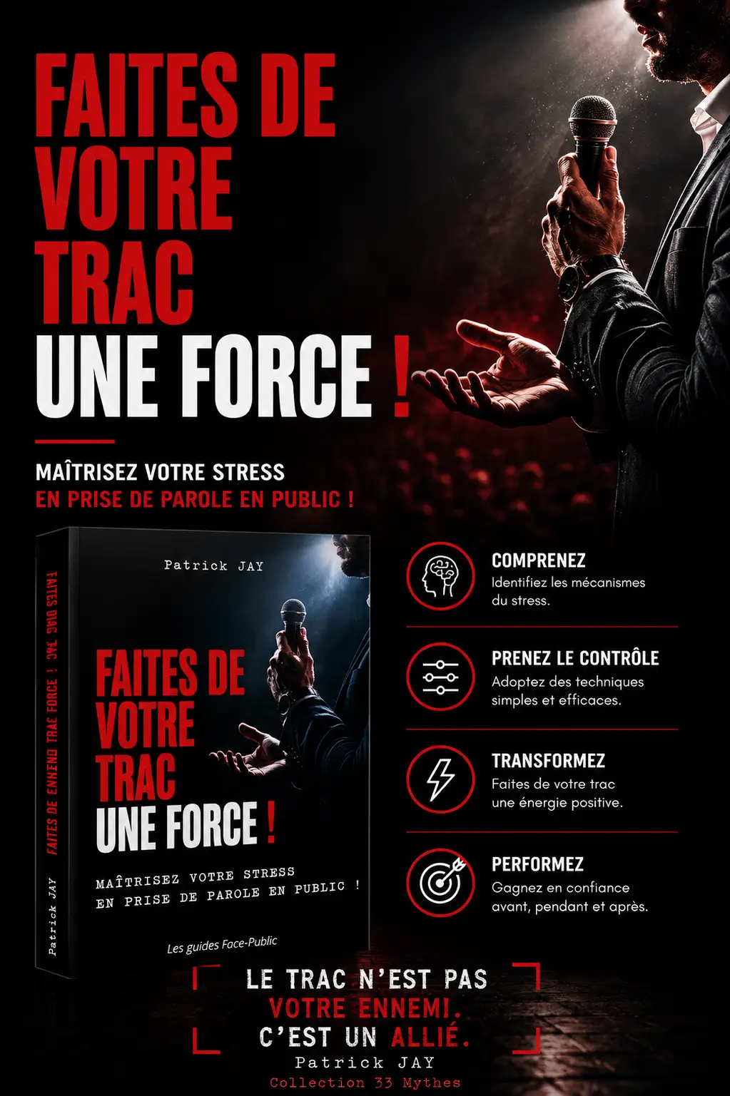 Couverture du guide Faites de votre trac une force de Patrick JAY